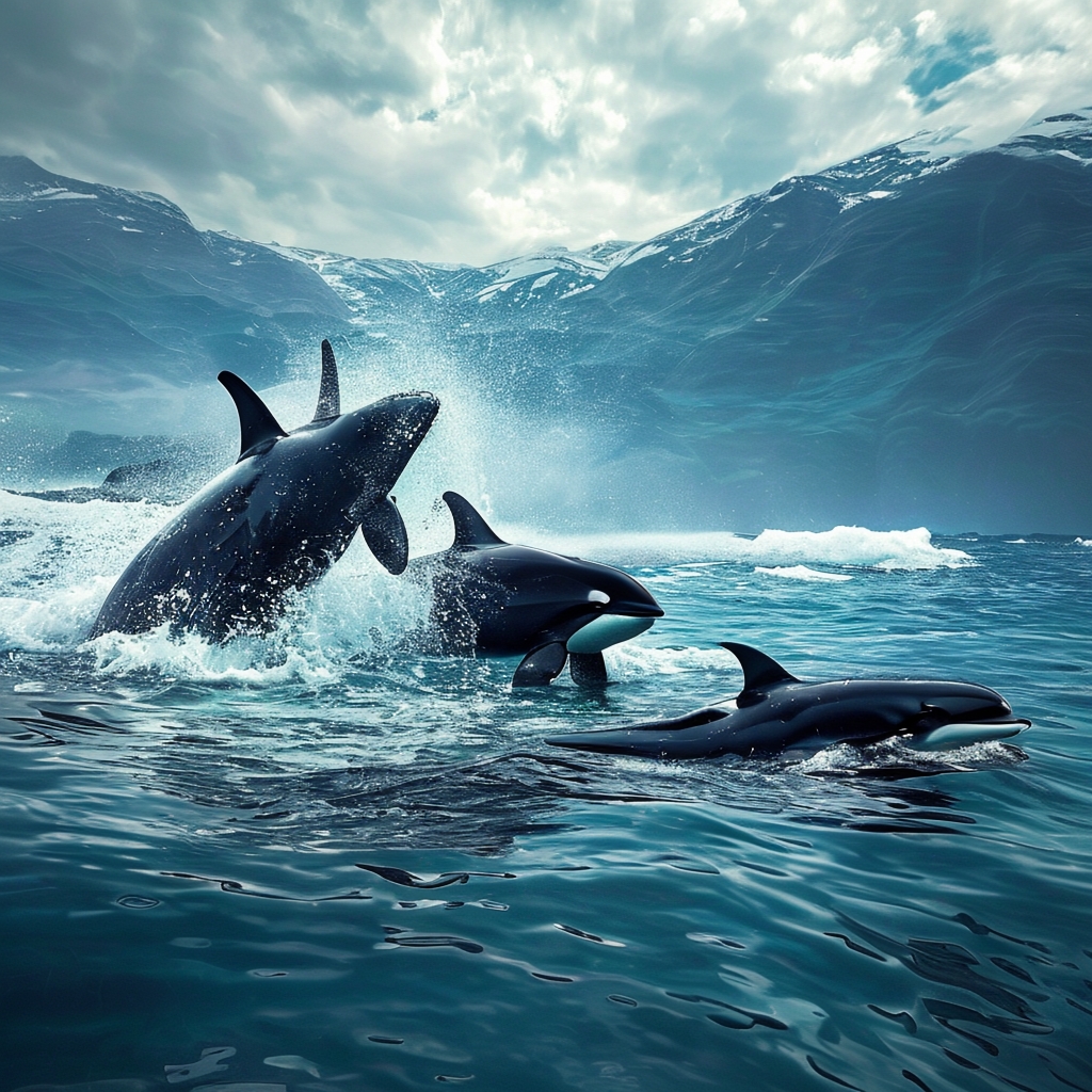 Orca Swimming