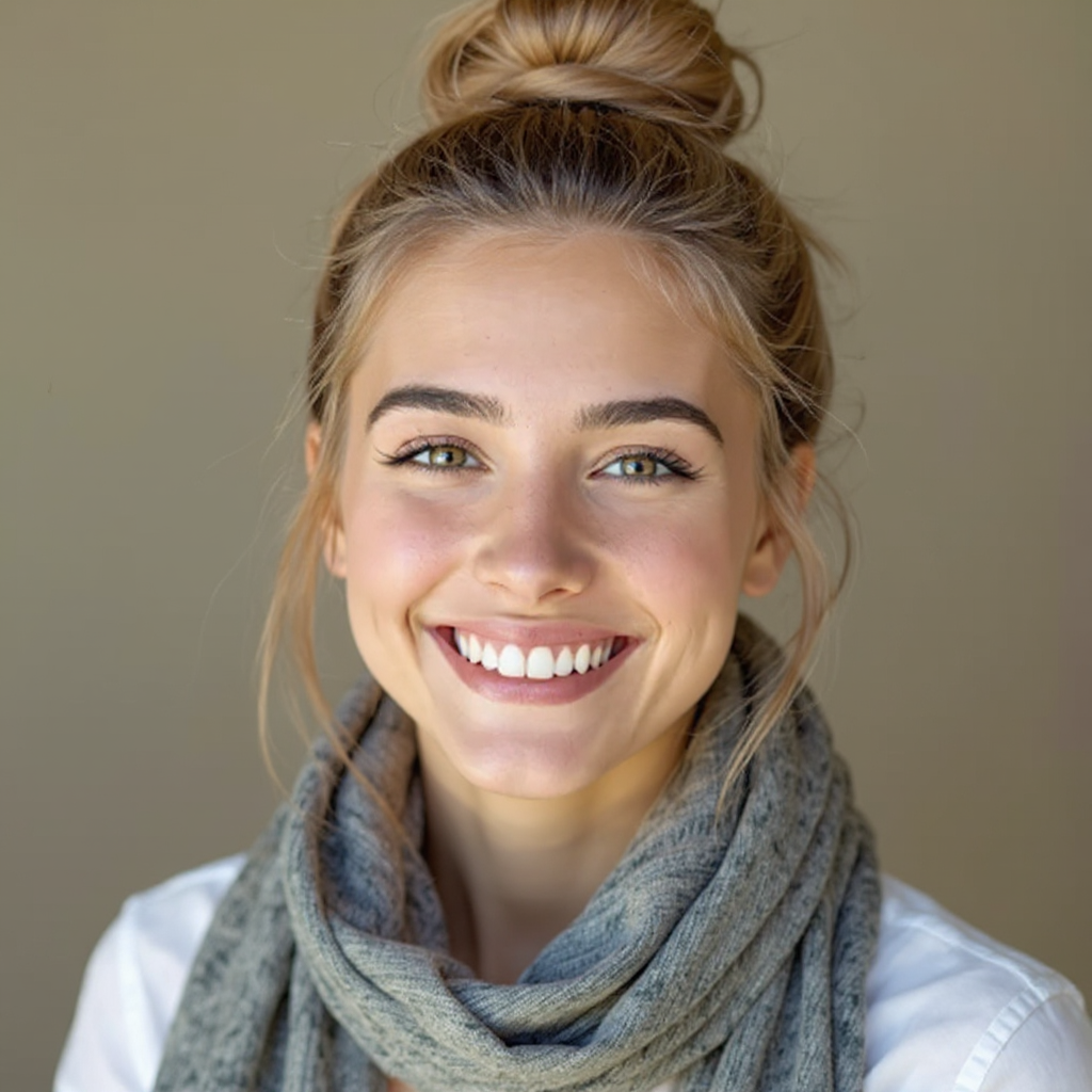 Messy Bun with a Scarf