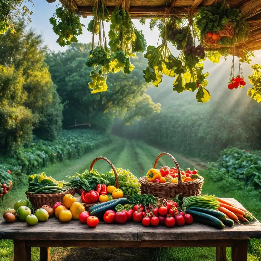a table with mixed vegetables food on it