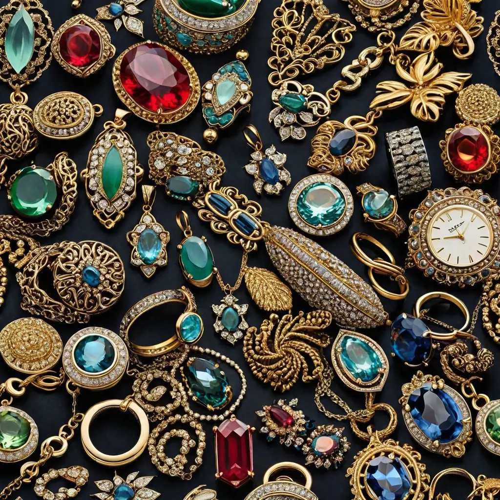 A large group of jewelry