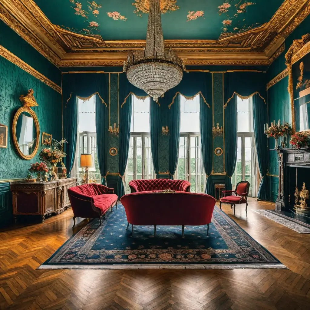 A room with a couch and a sink