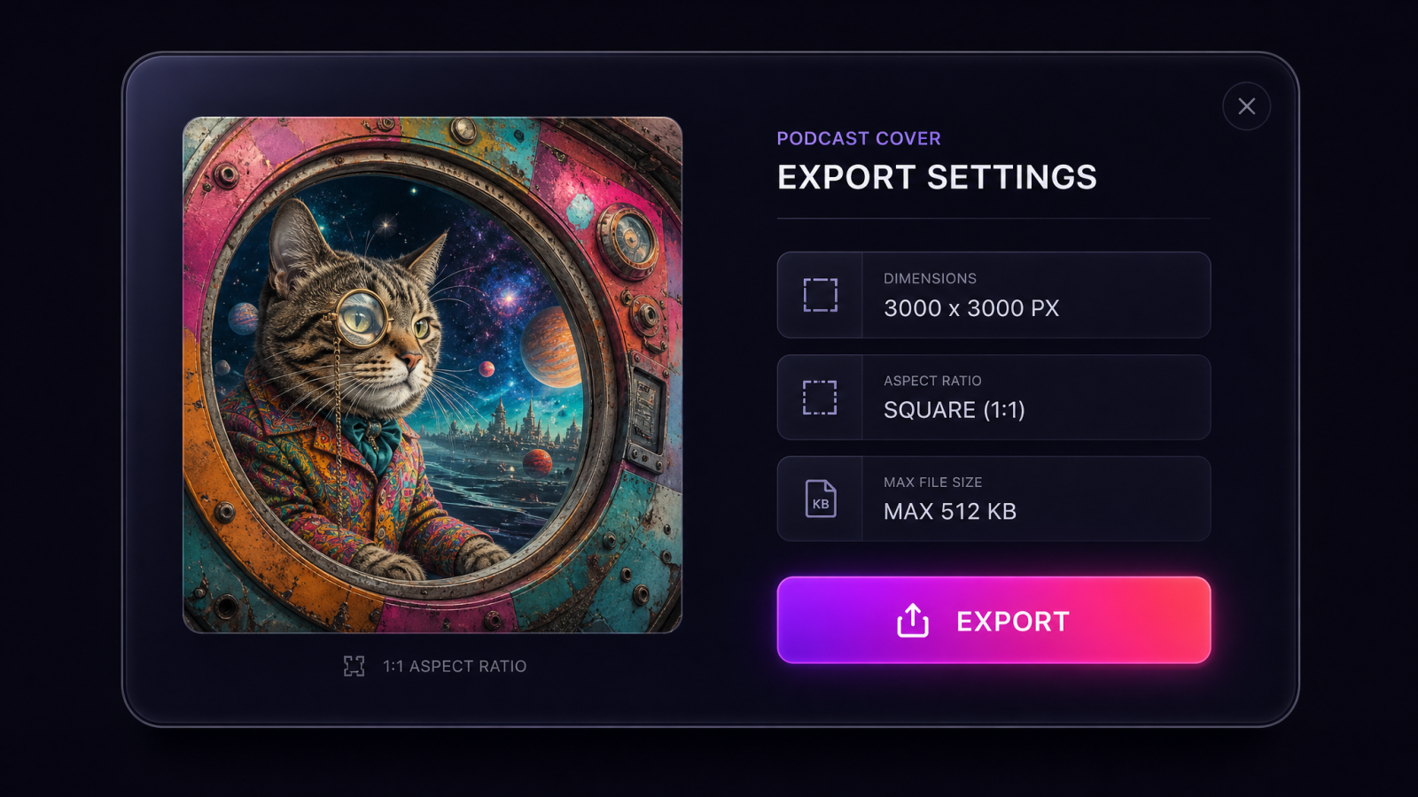 Podcast Cover Art and Audiograms with AI: The 2026 Specs Guide