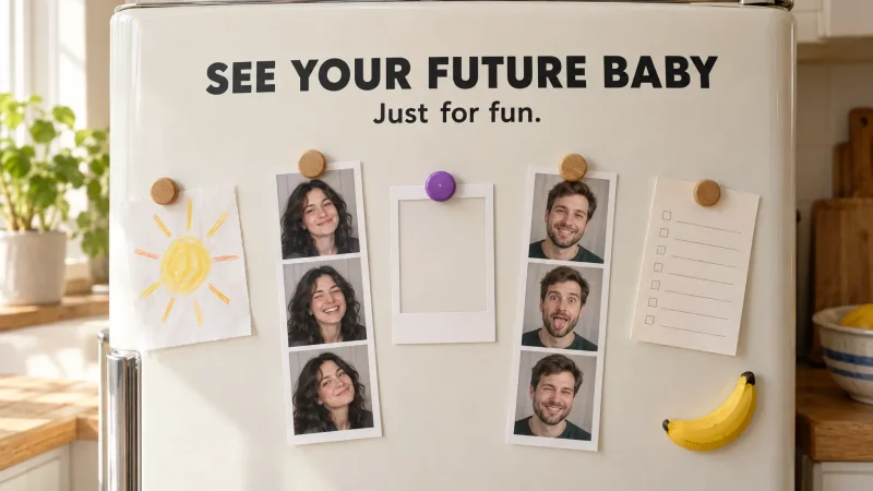 Tiny knitted baby booties and a pastel blanket, for seeing your future baby with AI