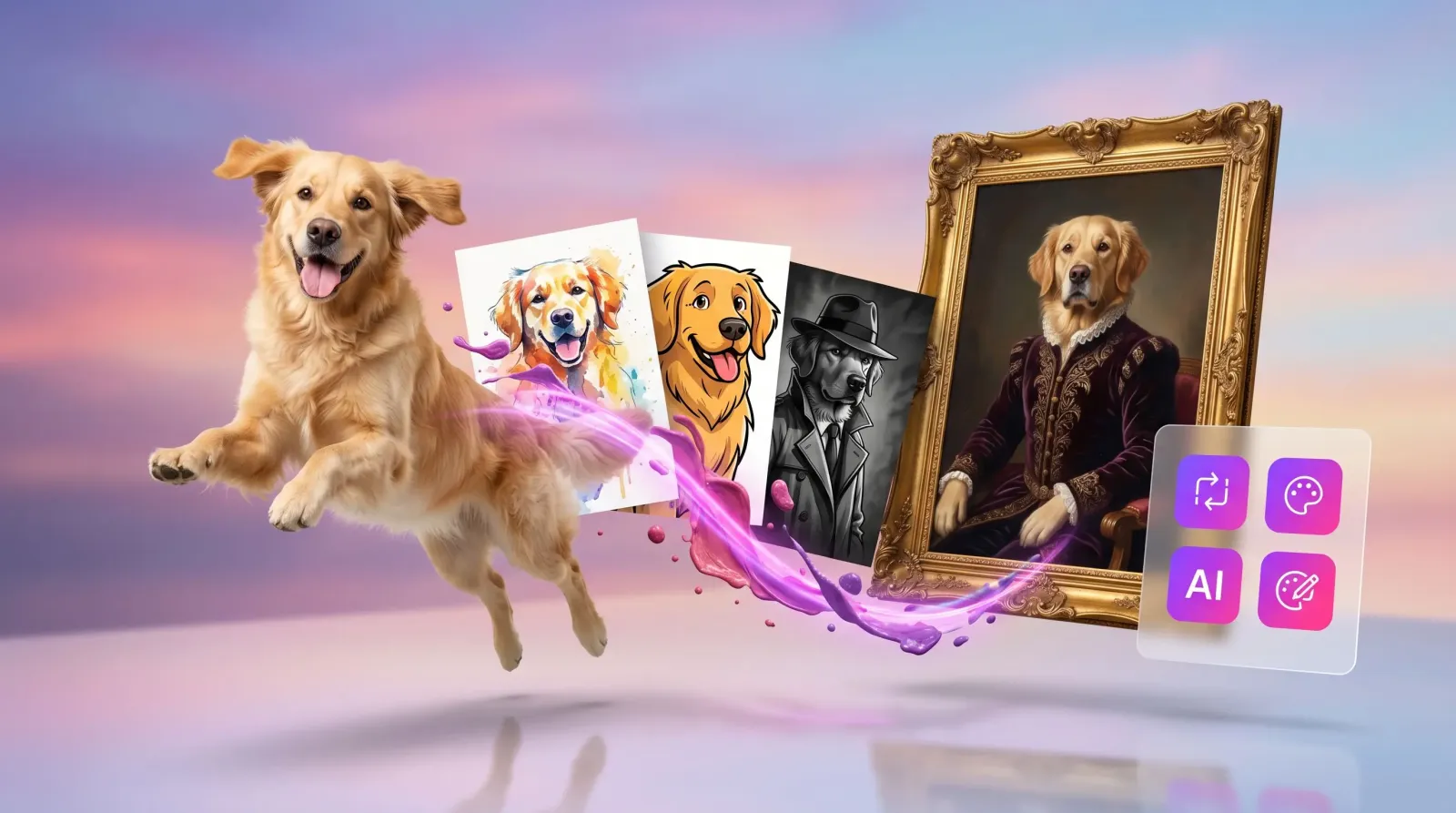 AI Pet Portrait Generator: Turn Your Pet Into Wall Art