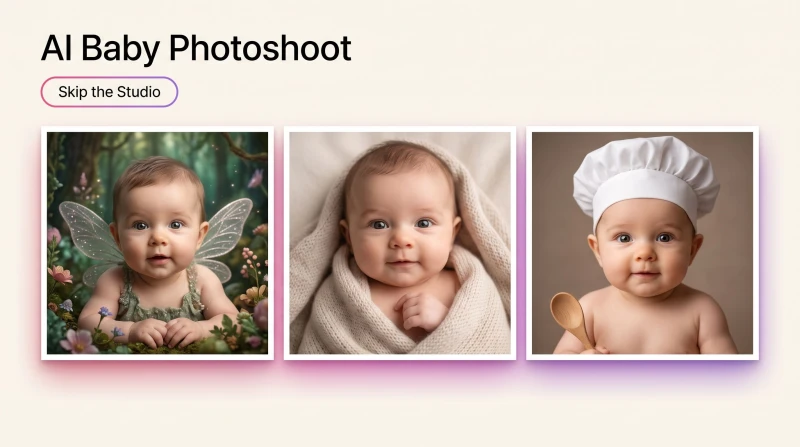 AI baby photoshoot