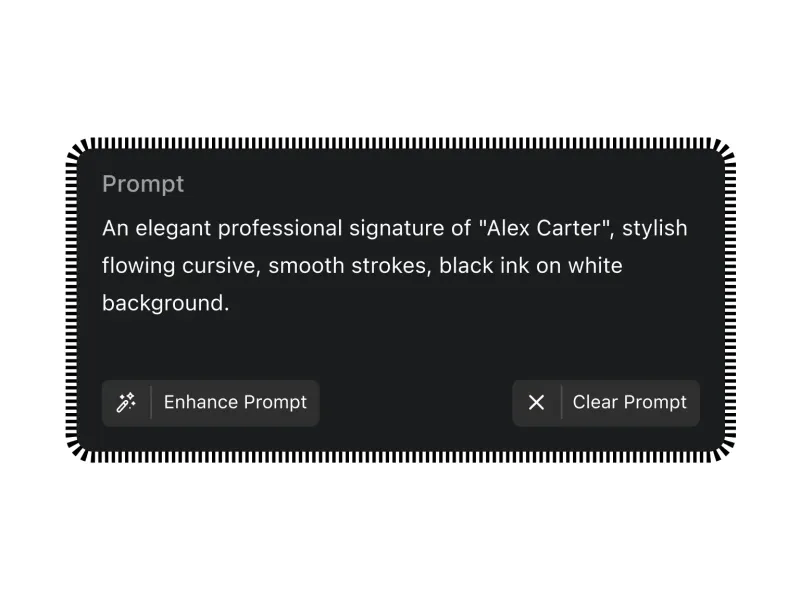 Just your name — Signature Generator
