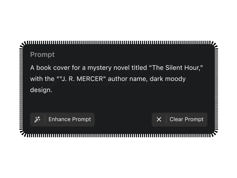 A few words — Book Cover Maker