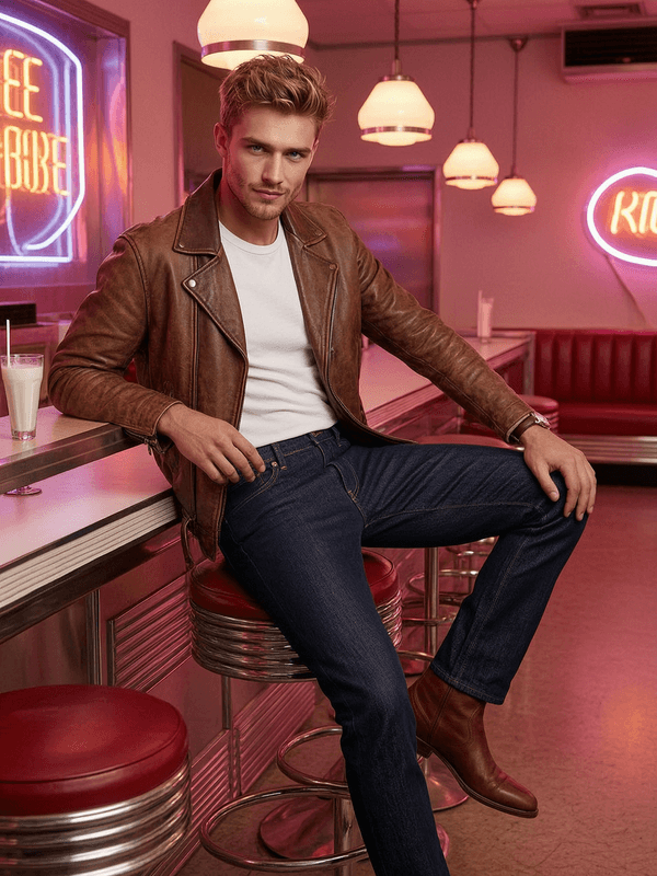 White Tee Jacket Diner