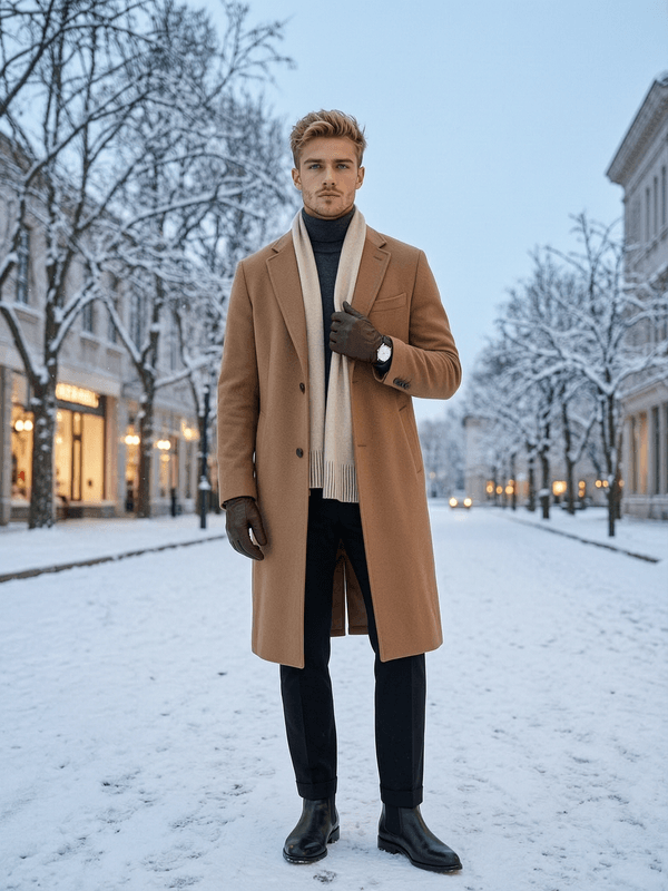 Camel Statement Coat Snow