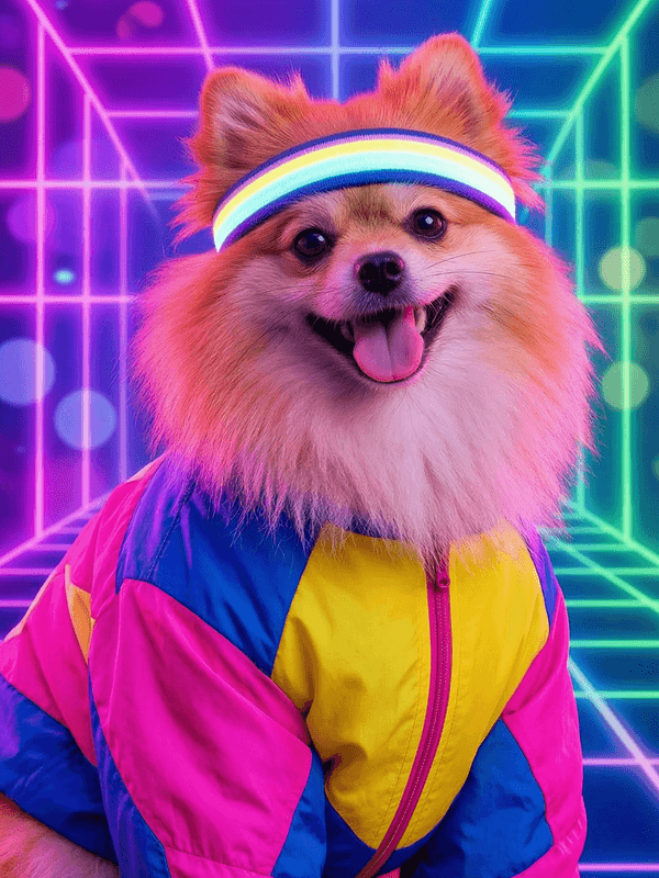 80s Neon Windbreaker