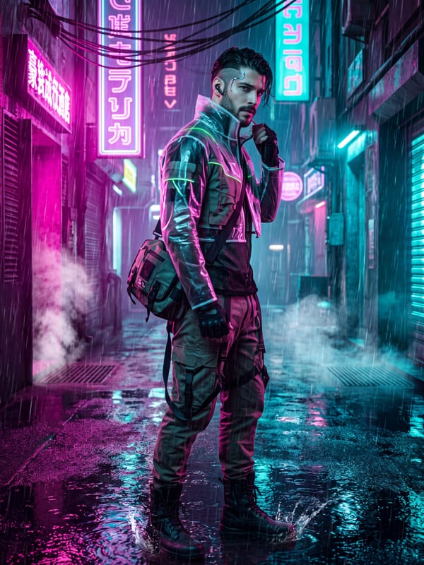 Cyberpunk Rain Runner