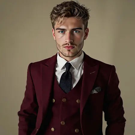 Burgundy Formal Suit