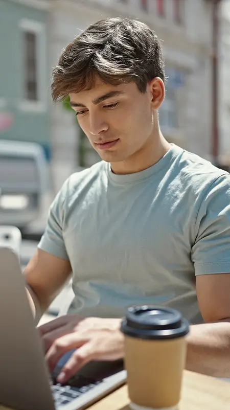Coffee Shop Laptop