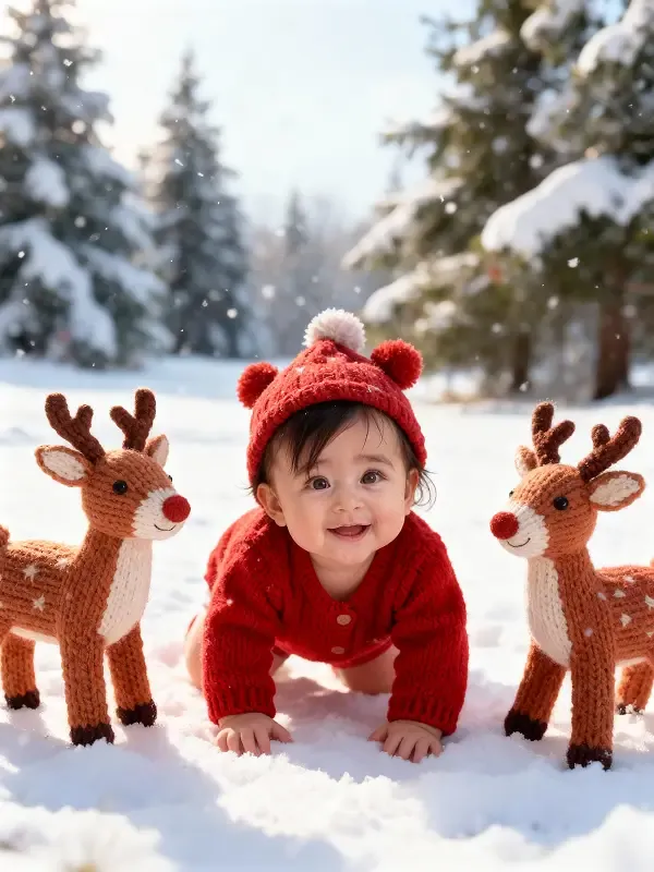 Snowy Reindeer
