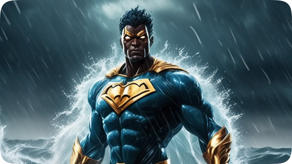 AI superhero image