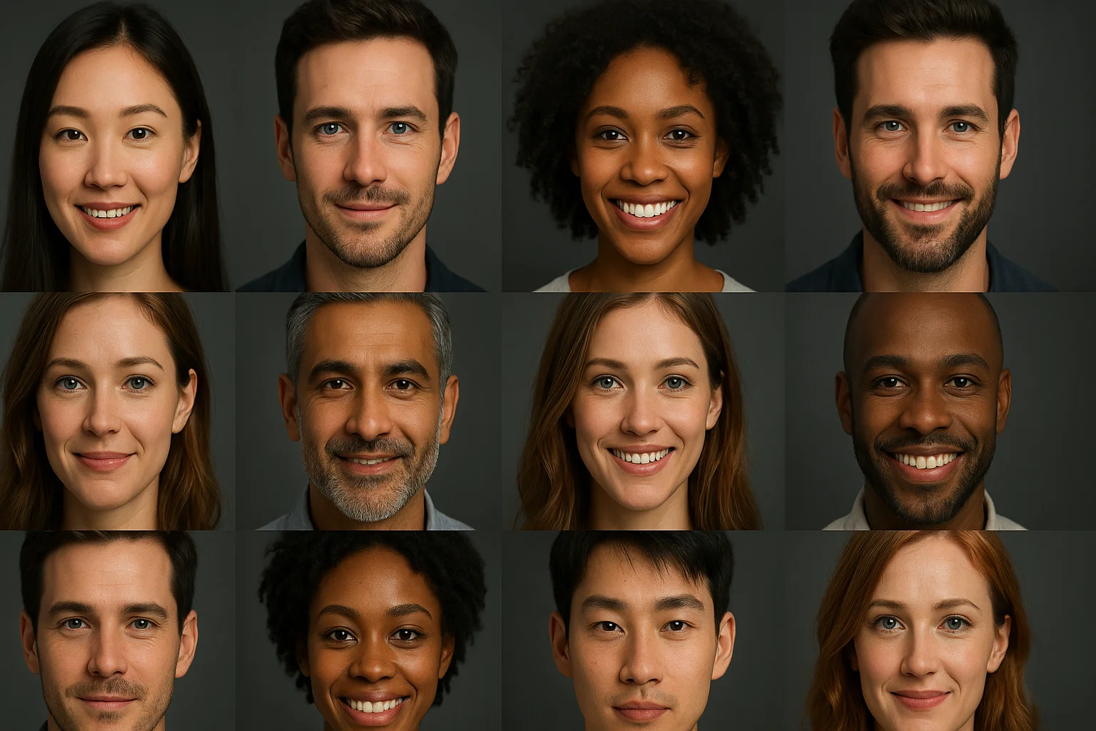 AI Face Generator Examples faces