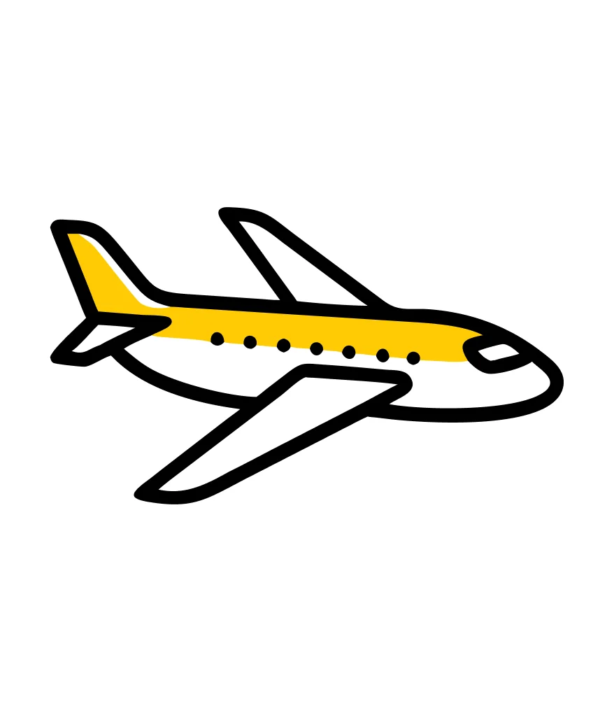 Airplance doodle icon