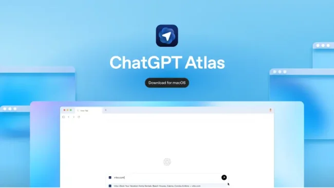 Chat GPT AI Powered Browser: Atlas preview screenshot