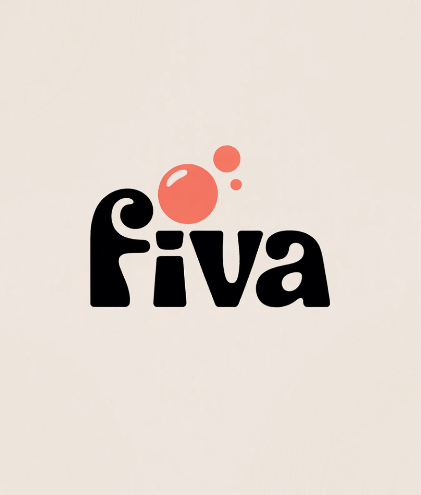 Playful and bubbly logo with soft, rounded typography and orange bubble accents, perfect for kids’ brands or entertainment companies, made with AI Logo Generator.