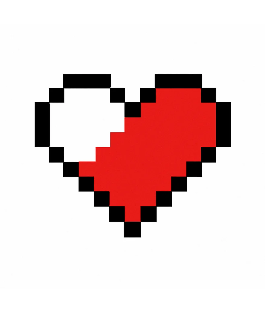 Heart pixel icon
