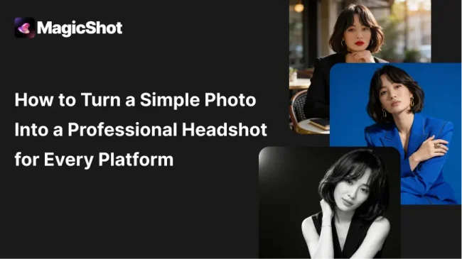 Examples of AI-generated professional headshots created from a simple photo for LinkedIn, resumes, and personal branding