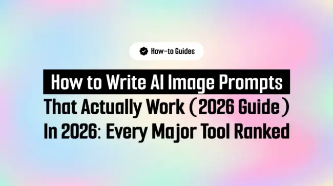 How to Write AI Image Prompts That Actually Work (2026 Guide)