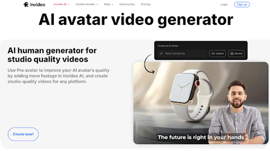 InVideo AI Avatar Generator