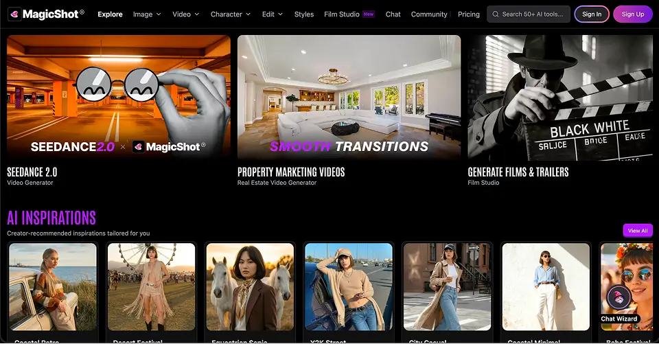 MagicShot Dashboard Screenshot