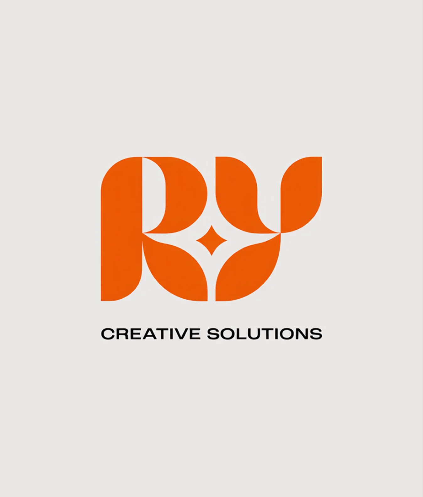 Bold geometric logo in bright orange with minimalist shapes, ideal for creative agencies and design studios, generated using AI Logo Generator.