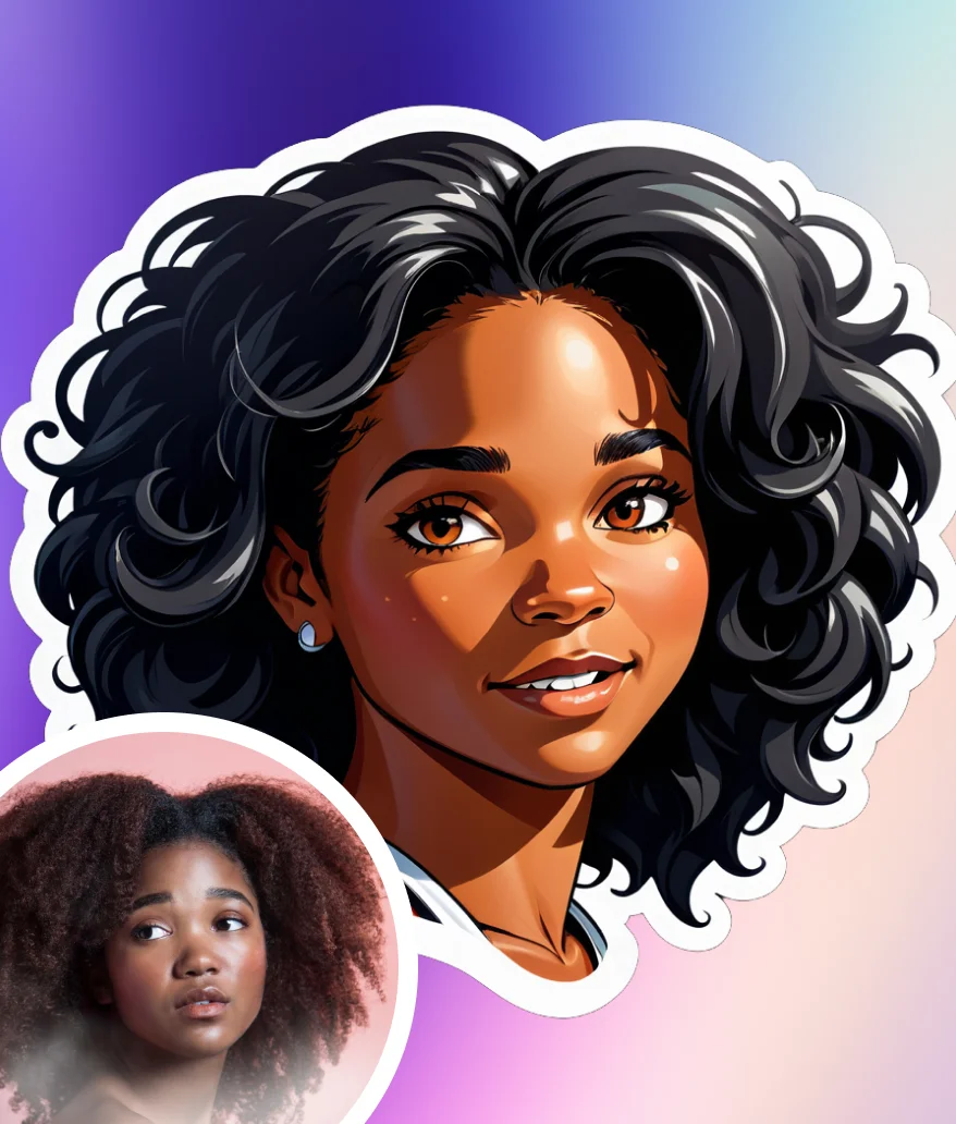 ai-face-to-sticker-curly-hair-dark-skin