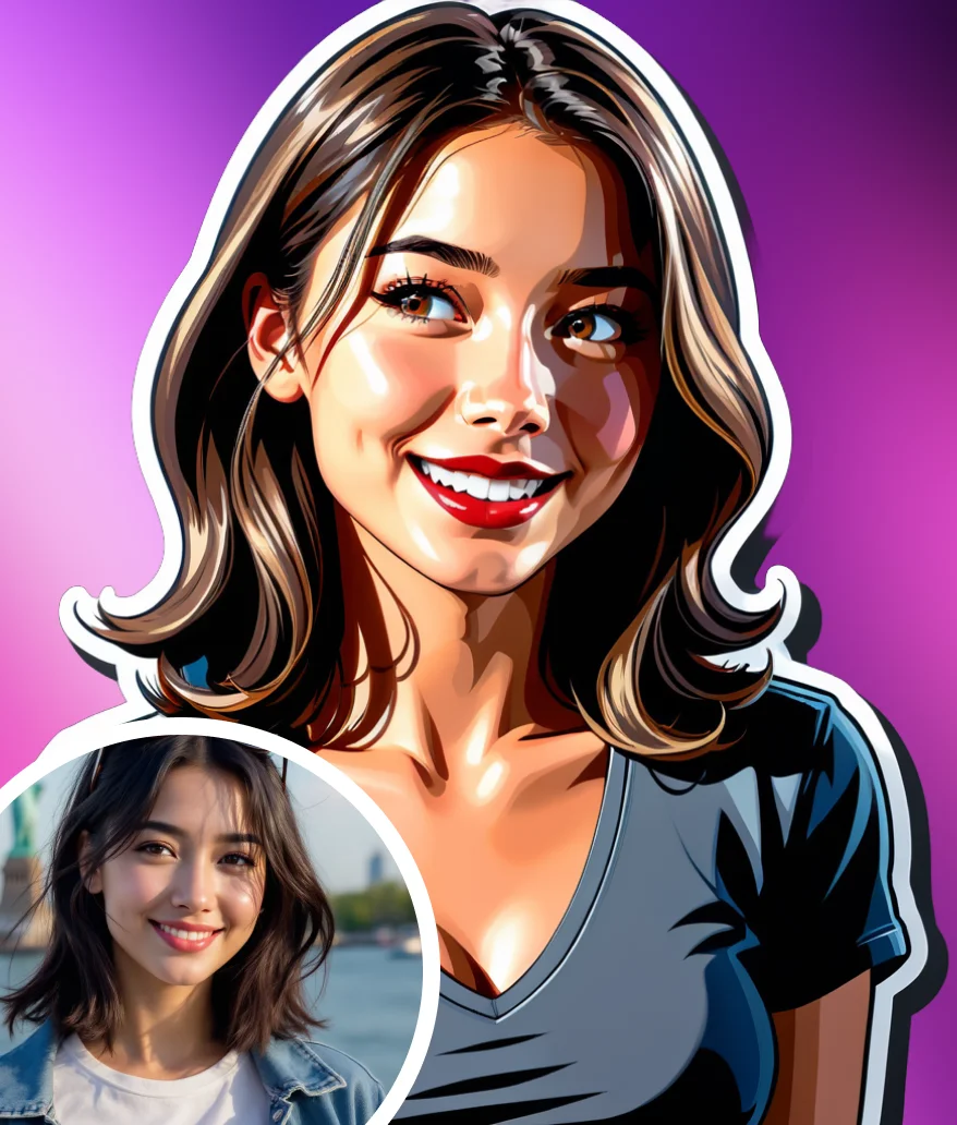 ai-face-to-sticker-girl-smiling-purple