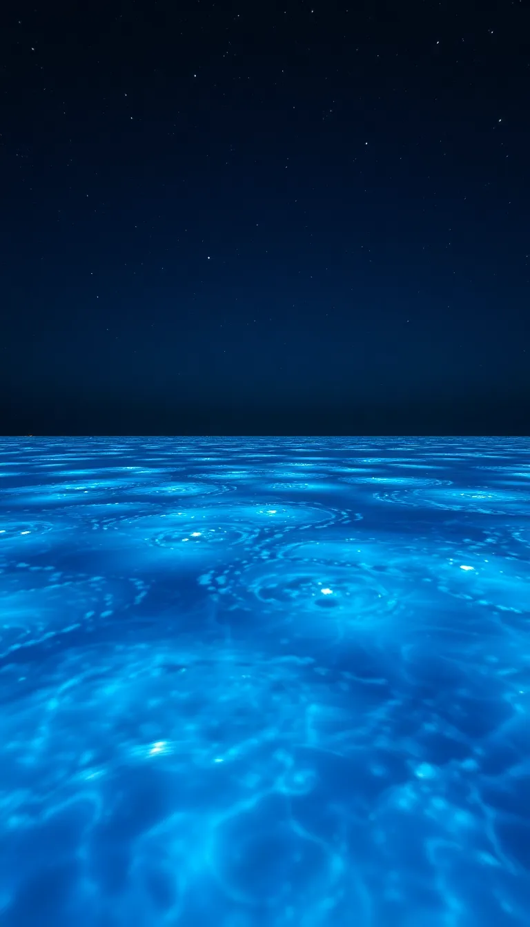 A serene landscape of a calm ocean meeting a clear blue sky.