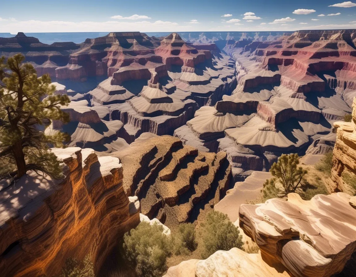 A panoramic view of the Grand Canyon