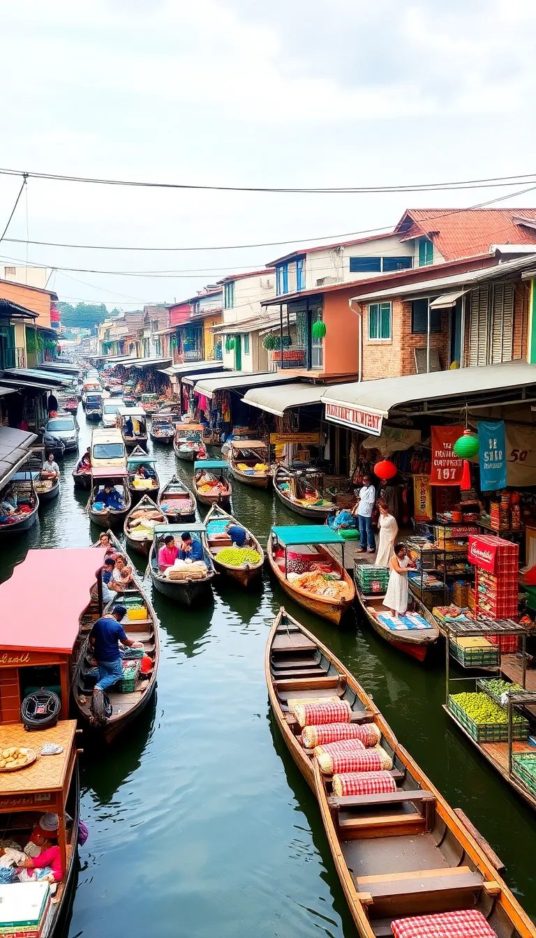 A picturesque canal in Venice with colorful buildings and gondolas.