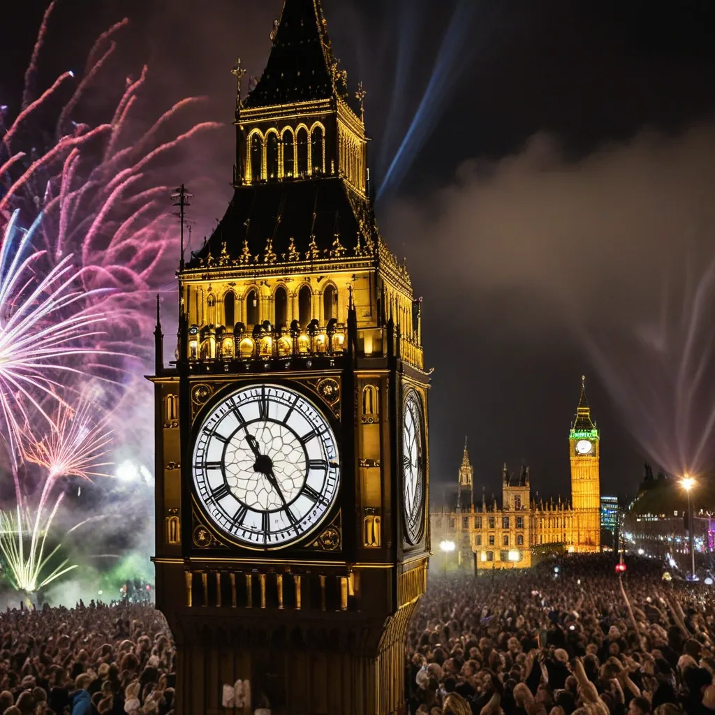 Big Ben clock tower in London.