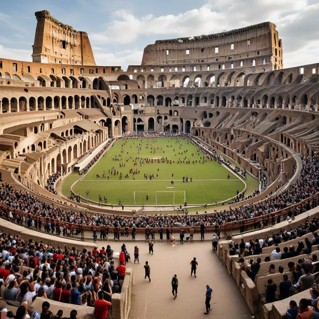 The Colosseum in Rome, Italy.