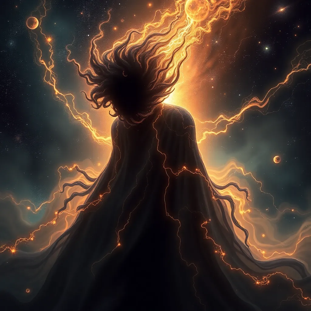 A fiery, humanoid figure emerging from swirling flames and smoke against a dark background.