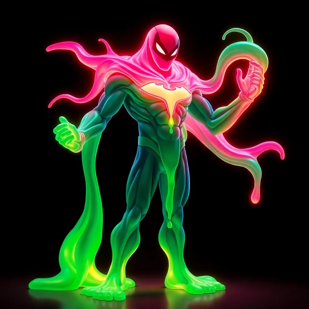 A person with glowing green tentacles.