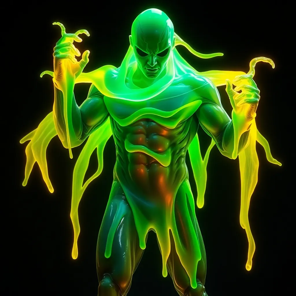 A ghostly figure with glowing green energy, holding a staff.