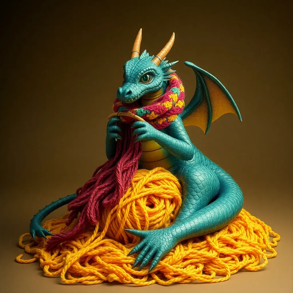 A sculpture of a dragon made of intricate patterns and glowing with colorful lights.
