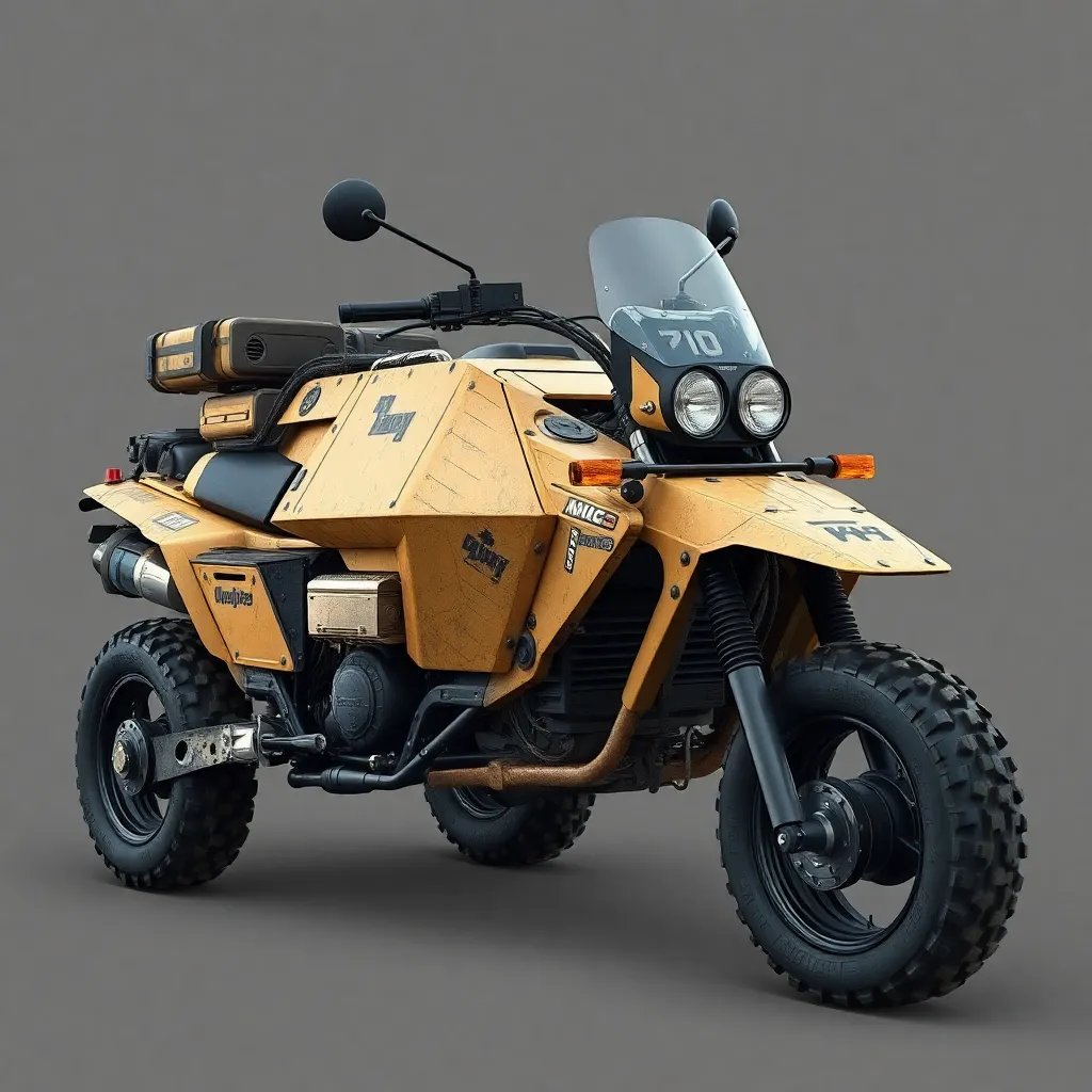 A rugged adventure motorcycle ready for off-road exploration.